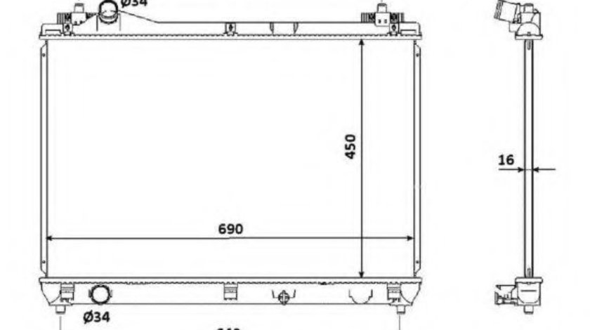 Radiator, racire motor SUZUKI GRAND VITARA II (JT) (2005 - 2016) NRF 53915 piesa NOUA