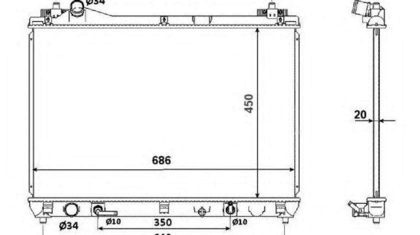 Radiator, racire motor SUZUKI GRAND VITARA II (JT) (2005 - 2016) NRF 53702 piesa NOUA