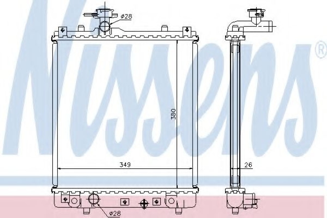 Radiator, racire motor SUZUKI IGNIS II (2003 - 2016) NISSENS 63014A piesa NOUA