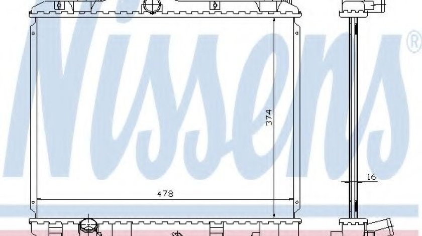 Radiator, racire motor SUZUKI SPLASH (2008 - 2016) NISSENS 630707 piesa NOUA