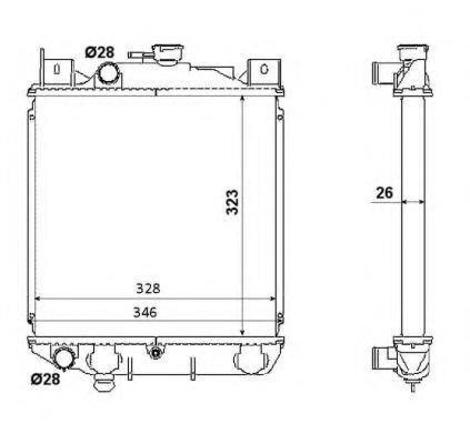 Radiator, racire motor SUZUKI SWIFT II Hatchback (EA, MA) (1989 - 2005) NRF 53881 piesa NOUA