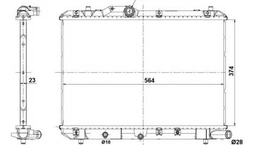 Radiator, racire motor SUZUKI SWIFT III (MZ, EZ) (2005 - 2016) NRF 56101 piesa NOUA