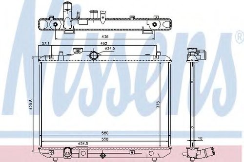 Radiator, racire motor SUZUKI SWIFT III (MZ, EZ) (2005 - 2016) NISSENS 69400 piesa NOUA