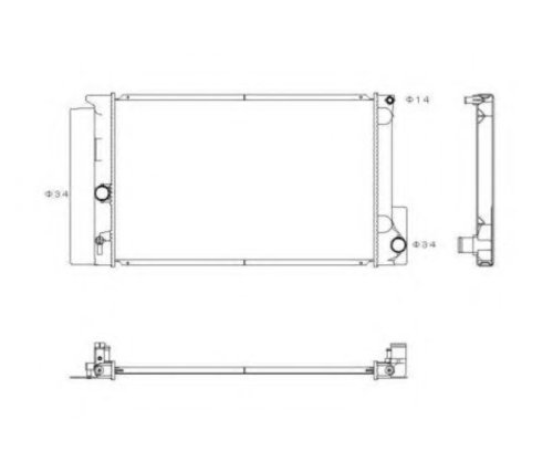 Radiator, racire motor TOYOTA AURIS (NRE15, ZZE15, ADE15, ZRE15, NDE15) (2006 - 2012) NRF 53763 pies...