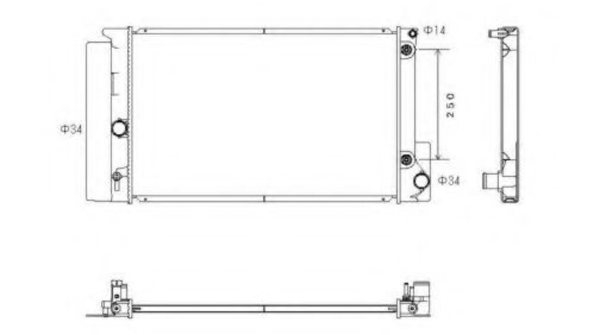 Radiator, racire motor TOYOTA AURIS (NRE15, ZZE15, ADE15, ZRE15, NDE15) (2006 - 2012) NRF 53766 piesa NOUA