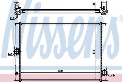 Radiator, racire motor TOYOTA AURIS (ZWE18, NZE18, ZRE18) (2012 - 2016) NISSENS 64691 piesa NOUA