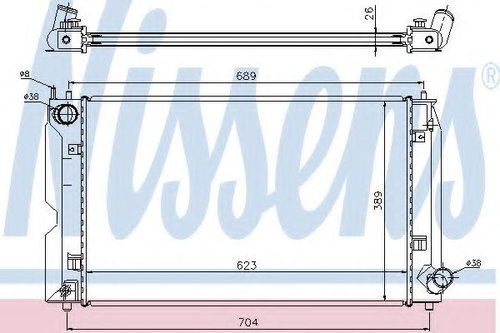 Radiator, racire motor TOYOTA AVENSIS Combi (T25) (2003 - 2008) NISSENS 64647A piesa NOUA