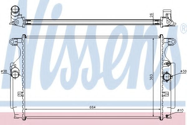 Radiator, racire motor TOYOTA AVENSIS combi (ZRT27, ADT27) (2009 - 2016) NISSENS 64693 piesa NOUA