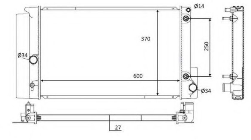 Radiator, racire motor TOYOTA AVENSIS combi (ZRT27, ADT27) (2009 - 2016) NRF 59115 piesa NOUA
