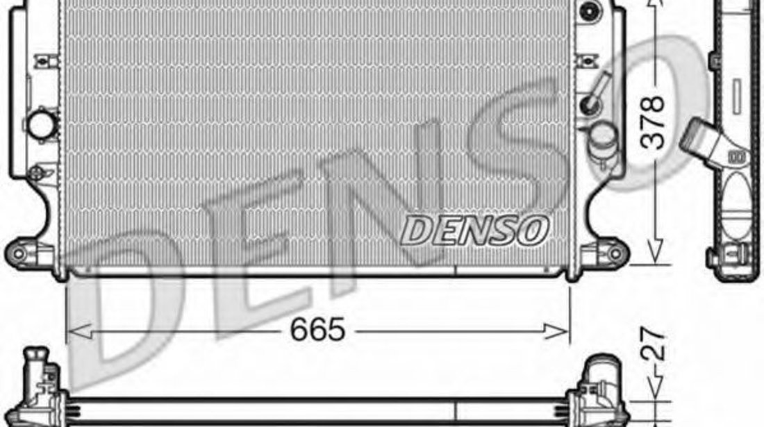 Radiator, racire motor TOYOTA AVENSIS combi (ZRT27, ADT27) (2009 - 2016) DENSO DRM50088 piesa NOUA