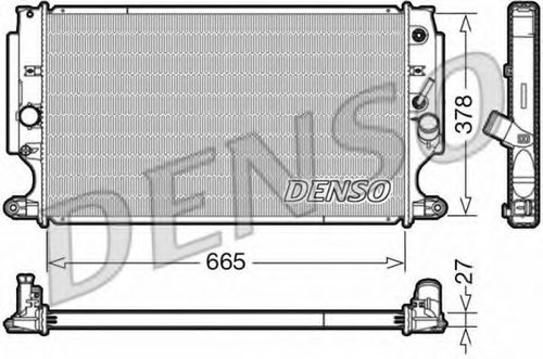 Radiator, racire motor TOYOTA AVENSIS combi (ZRT27, ADT27) (2009 - 2016) DENSO DRM50088 piesa NOUA