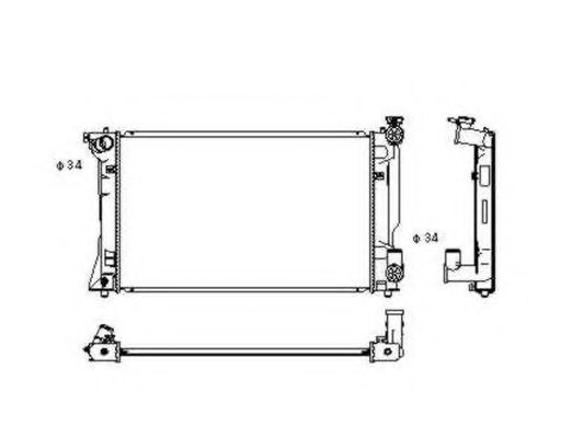 Radiator, racire motor TOYOTA AVENSIS Limuzina (T25) (2003 - 2008) NRF 53398 piesa NOUA