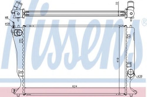 Radiator, racire motor TOYOTA AVENSIS Limuzina (T25) (2003 - 2008) NISSENS 64666A piesa NOUA