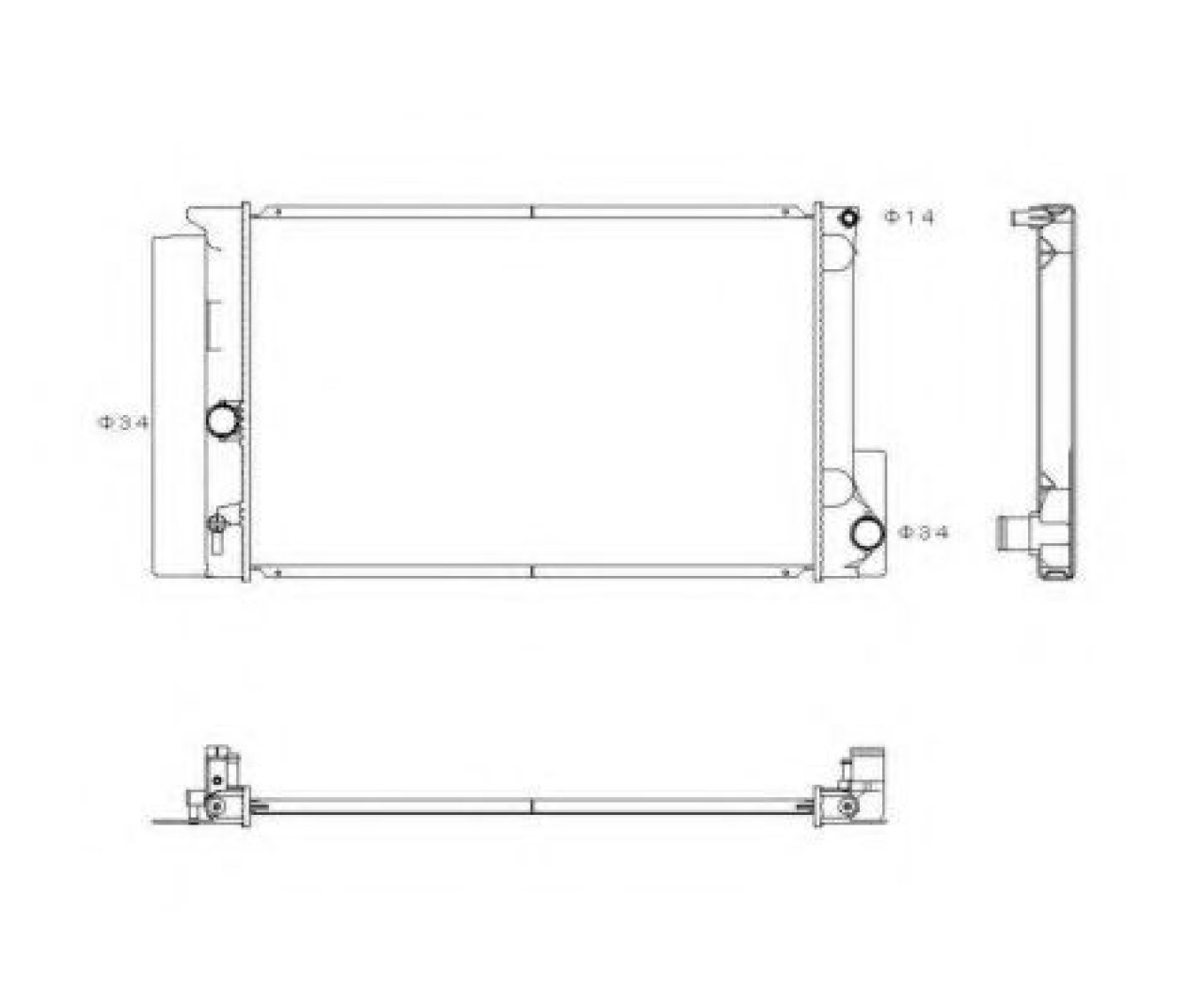 Radiator, racire motor TOYOTA AVENSIS Limuzina (ZRT27, ADT27) (2008 - 2016) NRF 53763 piesa NOUA