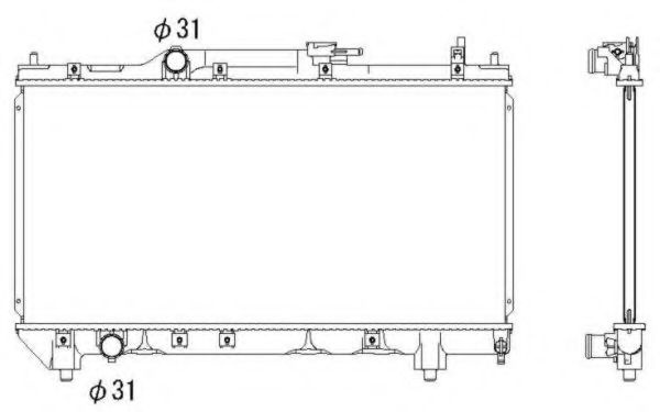 Radiator, racire motor TOYOTA AVENSIS (T22) (1997 - 2003) NRF 53266 piesa NOUA
