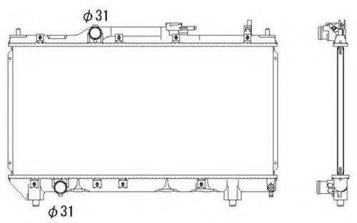 Radiator, racire motor TOYOTA AVENSIS (T22) (1997 - 2003) NRF 53266 piesa NOUA