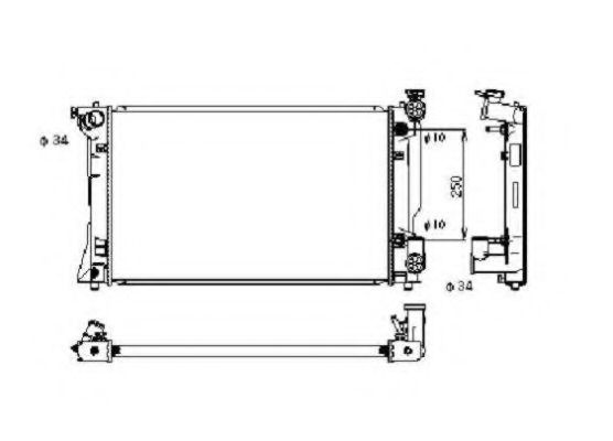 Radiator, racire motor TOYOTA AVENSIS (T25) (2003 - 2008) NRF 53395 piesa NOUA
