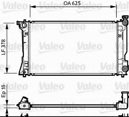 Radiator, racire motor TOYOTA AVENSIS (T25) (2003 - 2008) VALEO 734712 piesa NOUA