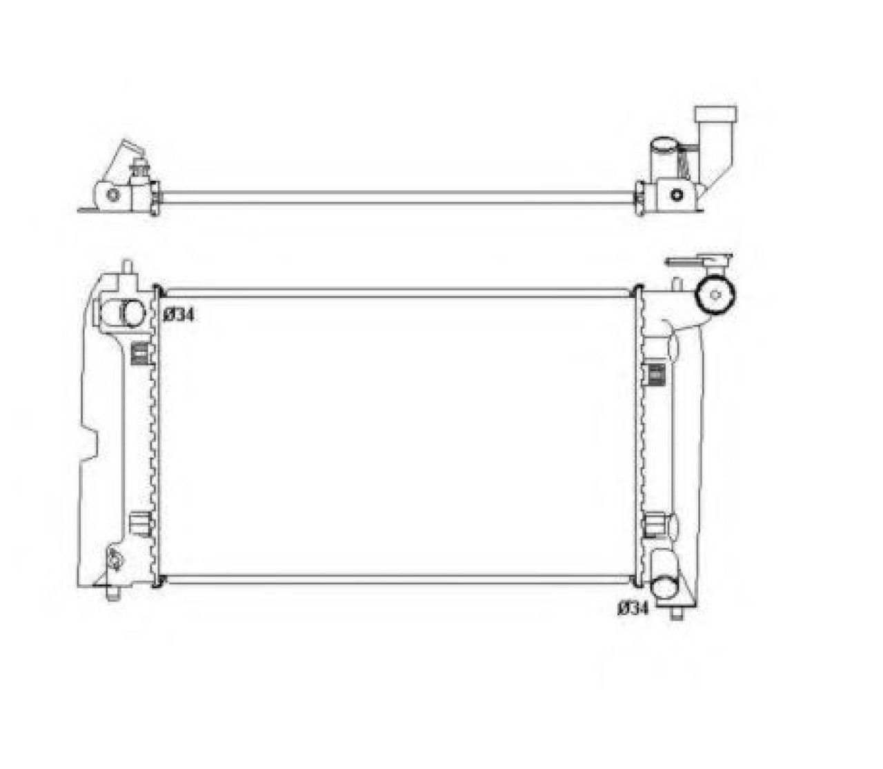Radiator, racire motor TOYOTA COROLLA Combi (E12J, E12T) (2001 - 2007) NRF 53397 piesa NOUA