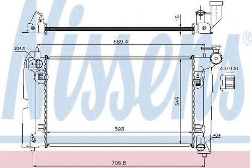 Radiator, racire motor TOYOTA COROLLA Combi (E12J, E12T) (2001 - 2007) NISSENS 64646A piesa NOUA
