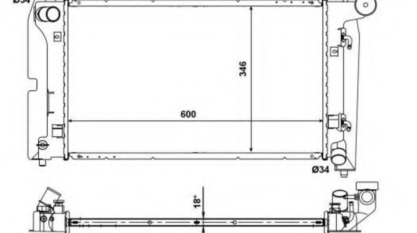 Radiator, racire motor TOYOTA COROLLA Limuzina (E12J, E12T) (2001 - 2008) NRF 53325 piesa NOUA