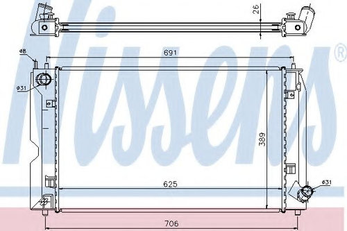 Radiator, racire motor TOYOTA COROLLA Limuzina (E12J, E12T) (2001 - 2008) NISSENS 64679A piesa NOUA