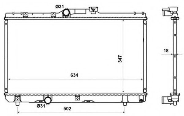 Radiator, racire motor TOYOTA COROLLA Wagon (E11) (1997 - 2001) NRF 507594 piesa NOUA