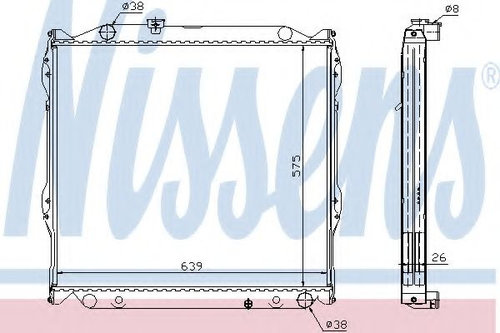 Radiator, racire motor TOYOTA LAND CRUISER 90 (J9) (1995 - 2016) NISSENS 64636A piesa NOUA
