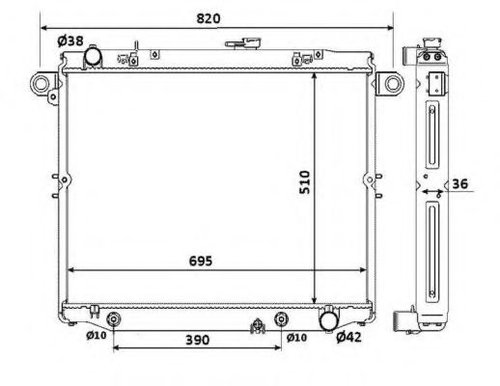 Radiator, racire motor TOYOTA LAND CRUISER AMAZON (FZJ1, UZJ1) (1998 - 2007) NRF 53919 piesa NOUA