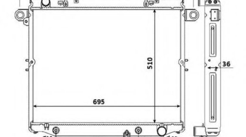 Radiator, racire motor TOYOTA LAND CRUISER AMAZON (FZJ1, UZJ1) (1998 - 2007) NRF 53919 piesa NOUA