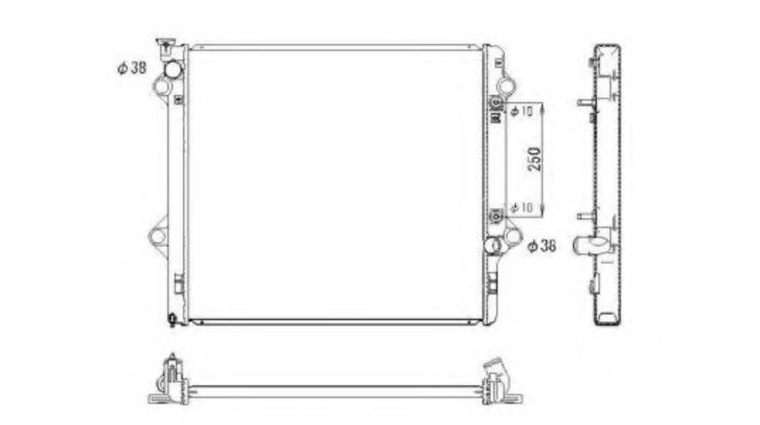 Radiator, racire motor TOYOTA LAND CRUISER (LJ12, KZJ12, TRJ12, KDJ12, GRJ12) (2002 - 2009) NRF 53575 piesa NOUA