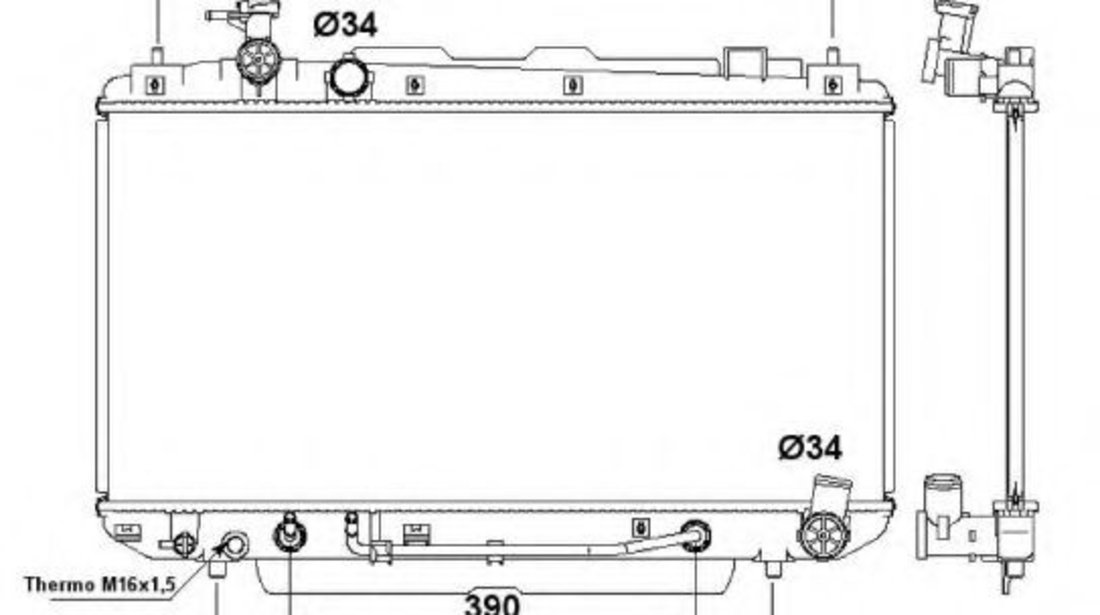 Radiator, racire motor TOYOTA RAV 4 II (CLA2, XA2, ZCA2, ACA2) (2000 - 2005) NRF 58415 piesa NOUA
