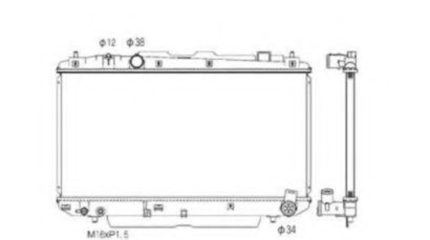 Radiator, racire motor TOYOTA RAV 4 II (CLA2, XA2, ZCA2, ACA2) (2000 - 2005) NRF 53572 piesa NOUA