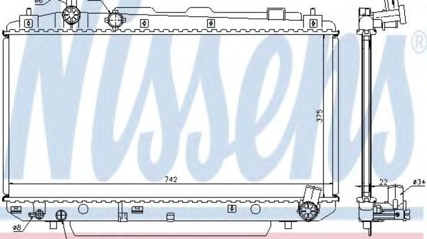 Radiator, racire motor TOYOTA RAV 4 II (CLA2, XA2, ZCA2, ACA2) (2000 - 2005) NISSENS 64639A piesa NOUA