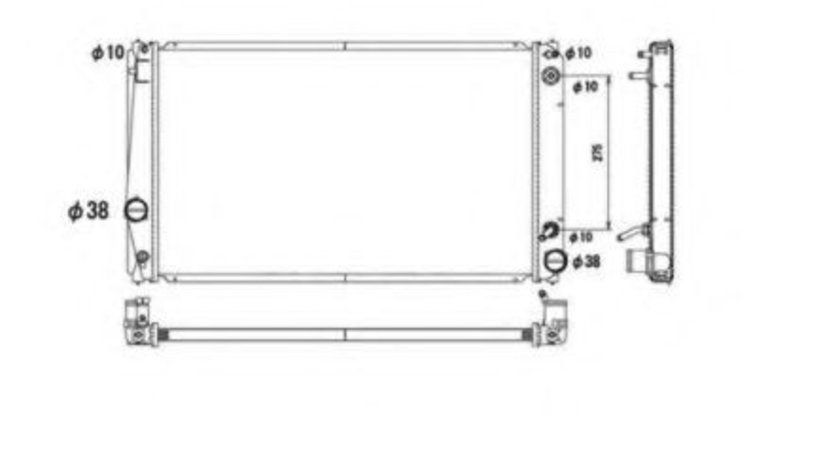 Radiator, racire motor TOYOTA RAV 4 III (ACA3, ACE, ALA3, GSA3, ZSA3) (2005 - 2016) NRF 53590 piesa NOUA