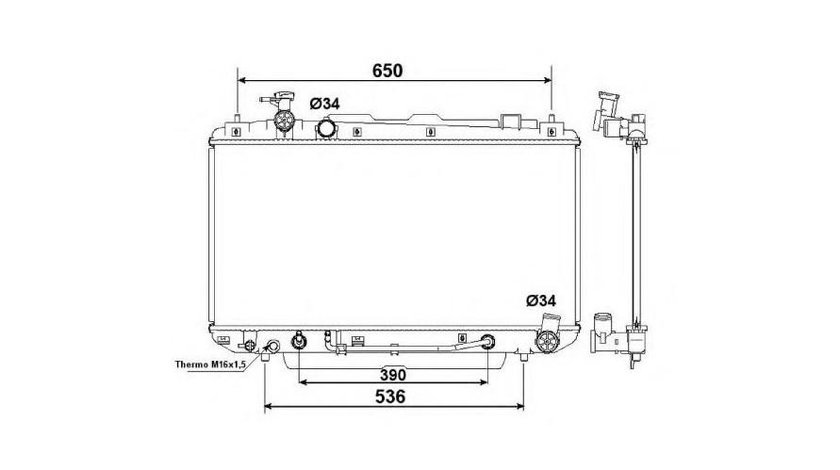 Radiator, racire motor Toyota RAV 4 Mk II (CLA2_, XA2_, ZCA2_, ACA2_) 2000-2005 #3 01153170