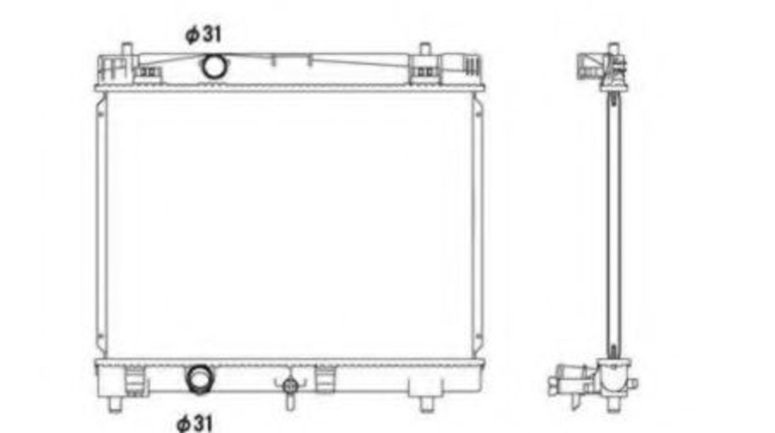 Radiator, racire motor TOYOTA YARIS (P1) (1999 - 2005) NRF 53533 piesa NOUA