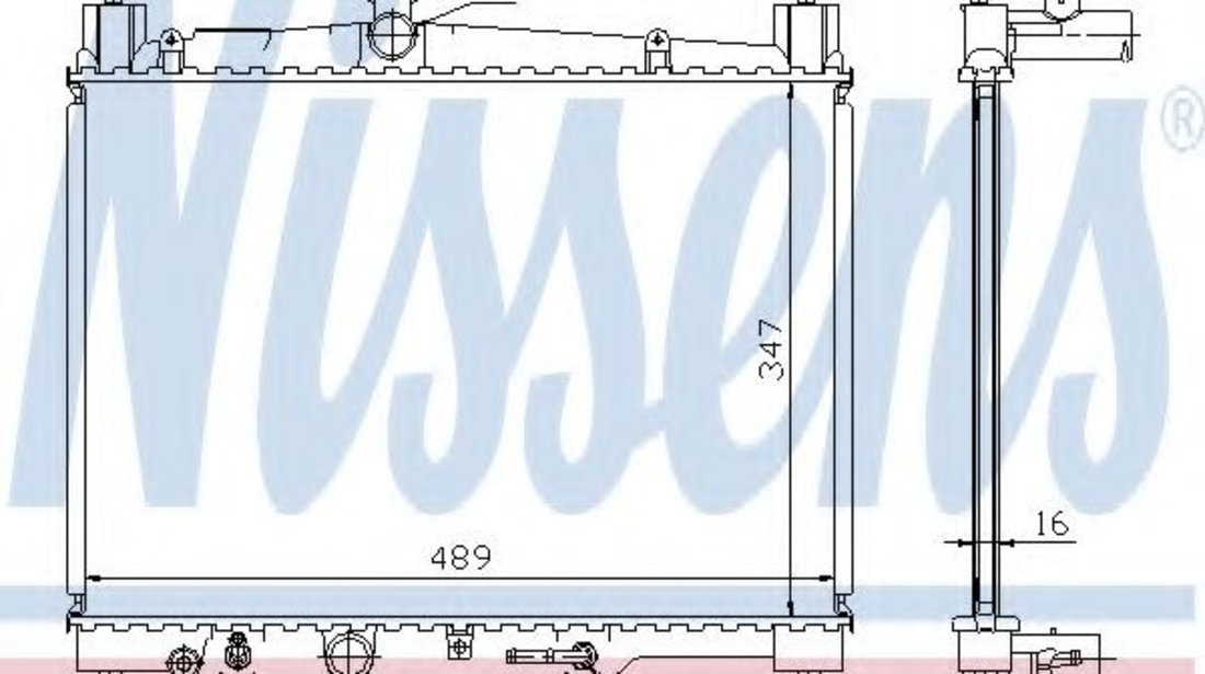 Radiator, racire motor TOYOTA YARIS (P1) (1999 - 2005) NISSENS 64801 piesa NOUA