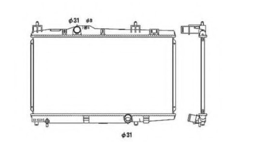 Radiator, racire motor TOYOTA YARIS VERSO (NLP2, NCP2) (1999 - 2005) NRF 53449 piesa NOUA
