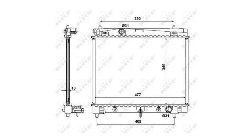 Radiator, racire motor Toyota YARIS/VITZ (SCP9_, NSP9_, KSP9_, NCP9_, ZSP9_) 2005-2016 #3 01153011