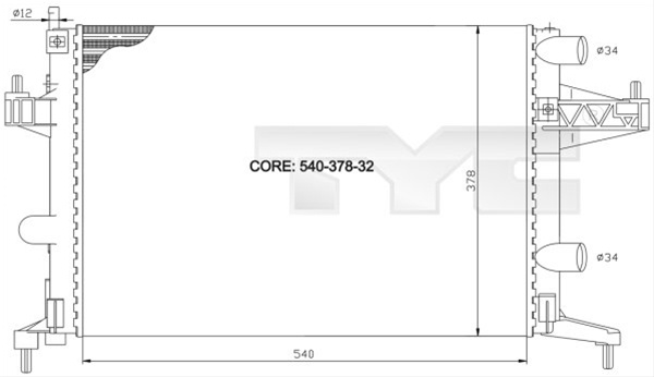 Radiator, Racire Motor Tyc Opel 725-0007
