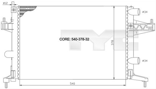 Radiator, Racire Motor Tyc Opel 725-0007