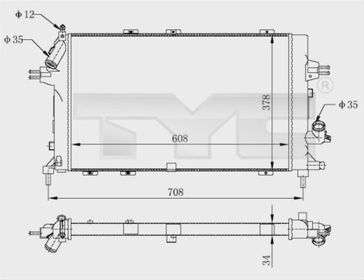 Radiator, Racire Motor Tyc Opel 725-0028-R