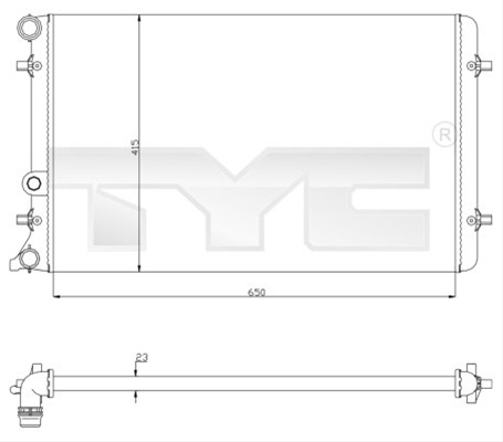 Radiator, Racire Motor Tyc Skoda 702-0033