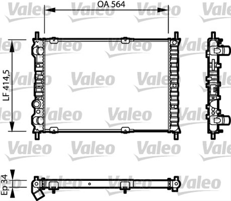 Radiator, Racire Motor Valeo Fiat 732787