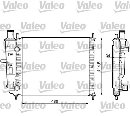Radiator, Racire Motor Valeo Fiat 732788