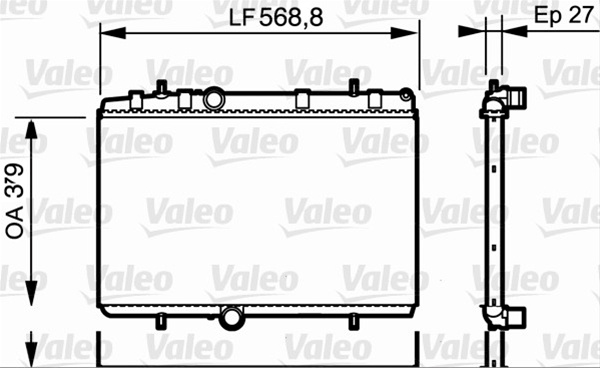 Radiator, Racire Motor Valeo Peugeot 734338