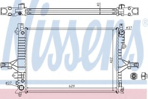 Radiator, racire motor VOLVO S80 I (TS, XY) (1998 - 2006) NISSENS 65553A piesa NOUA