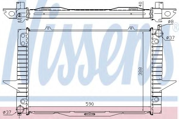 Radiator, racire motor VOLVO V70 I (LV) (1996 - 2000) NISSENS 65546A piesa NOUA