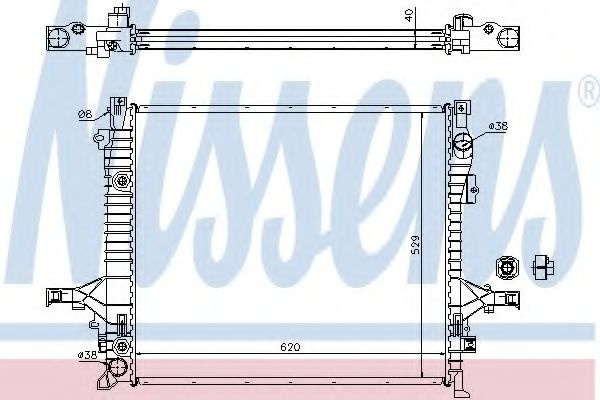 Radiator, racire motor VOLVO XC90 I (2002 - 2016) NISSENS 65613A piesa NOUA